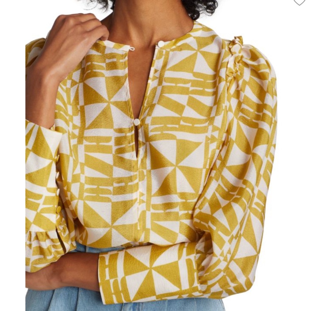 Baum und Pferdgarten Mitzy Puff-Sleeve Blouse NWT